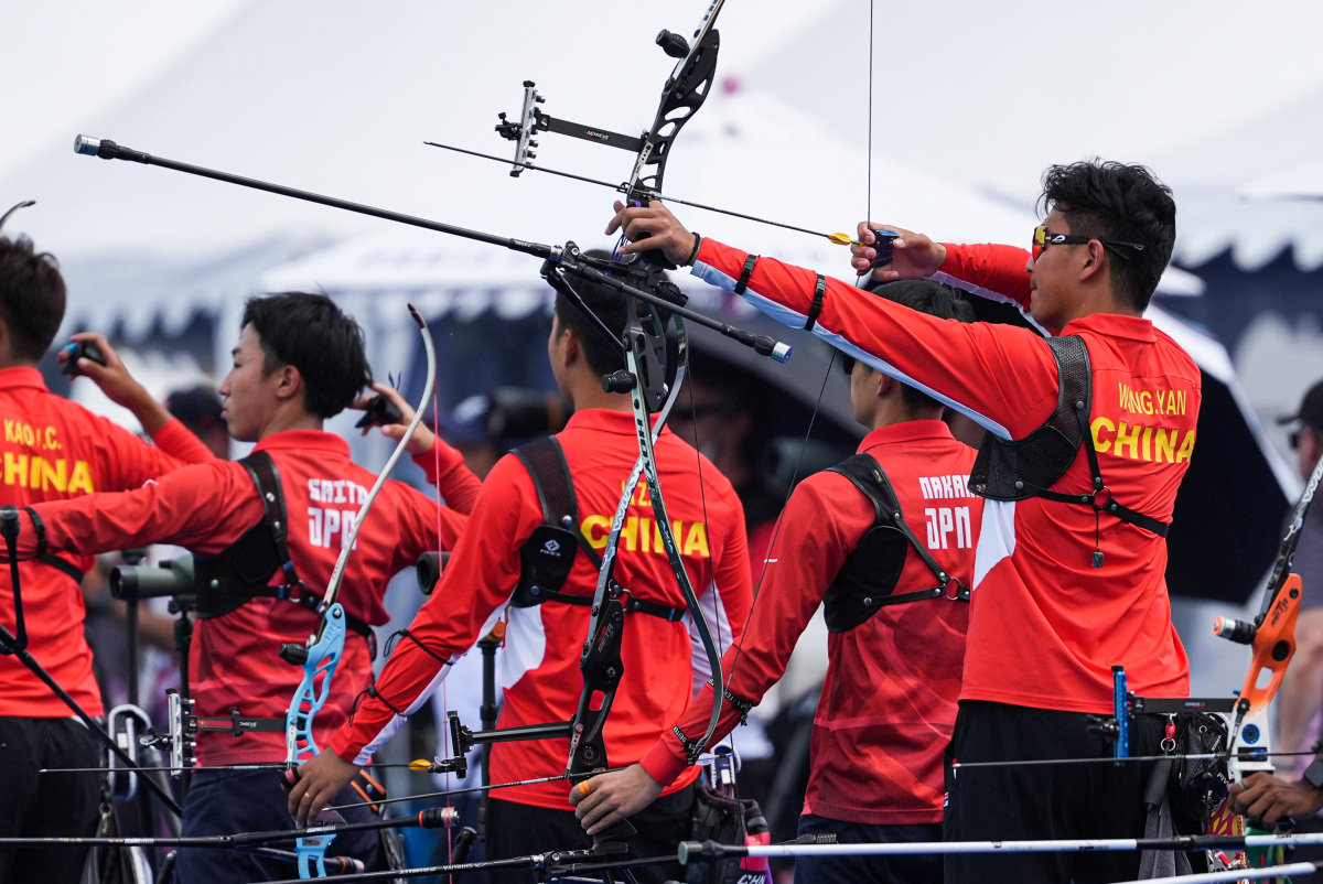 射箭比赛女子团体赛中国队表现抢眼